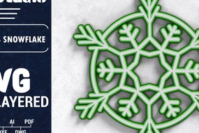 Intra απο ξύλο plywood 3mm-4mm πάχος Τρισδιάστατη χριστουγεννιάτικη νιφάδα χιονιού Papercut Δίασταση 1500x1500 cm INTRAFABR-103151141