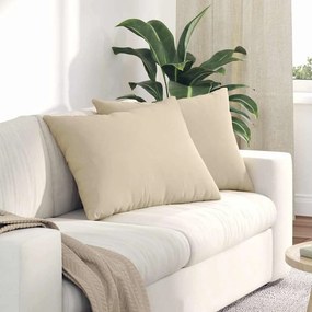vidaXL Μαξιλάρι Καναπέ 2 pcs Κρεμ 70 x 50 cm ύφασμα