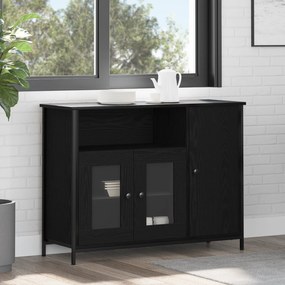 vidaXL Μπουφές Μαύρου Δρυός 100x35x75 εκ Επεξεργασμένο Ξύλο