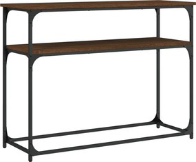vidaXL Τραπέζι Κονσόλα Καφέ Δρυς 100x35,5x75 εκ. Επεξεργασμένο Ξύλο