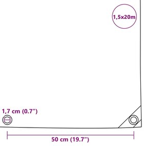 Μουσαμάς Πράσινος 1,5 x 20 μ. 650 γρ./μ.² 144896