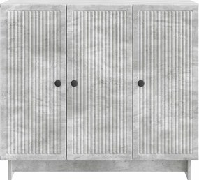 vidaXL Πλαϊνό γραφείο Γκρι Σκυροδέματος 89 x 34,5 x 80 εκ