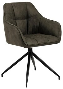 Καρέκλα Oakland 646, Μαύρο, Πράσινο, 85x58x55cm, 9 kg, Ταπισερί, Μεταλλικά, Μπράτσα | Epipla1.gr