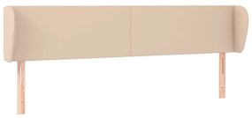 vidaXL Κεφαλάρι με Πτερύγια Καπουτσίνο 163x23x78/88εκ. Συνθετικό Δέρμα