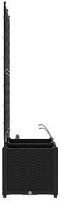 vidaXL Ζαρντινιέρες κήπου Μαύρο 80 x 40 x 142 cm Ατσάλι