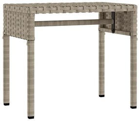 vidaXL Ξαπλώστρα Αν. Γκρι Συνθετικό Ρατάν με Σκίαστρο και Τραπεζάκι