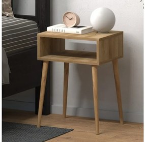 Κομοδίνο Fiona Megapap pine oak 45x30x58εκ. GP022-0089,3-GP022-0089,3-Καφέ GP022-0089,3