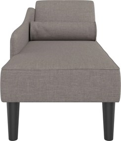 vidaXL Ανάκλιντρο Taupe Υφασμάτινο με Μαξιλάρια