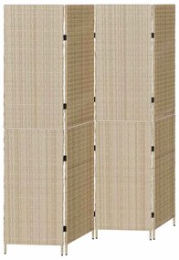vidaXL Διαχωριστικό Δωματίου Μπεζ 196 x 180 cm συνθετικό ρατάν
