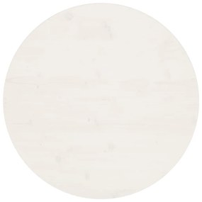 Επιφάνεια Τραπεζιού Λευκή Ø70 x 2,5 εκ. από Μασίφ Ξύλο Πεύκου