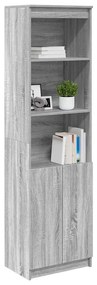 vidaXL Ντουλάπι Γκρι Sonoma 50x35x180 εκ. από Επεξεργασμένο Ξύλο