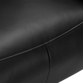 Delta Recliner Black Leather/Black