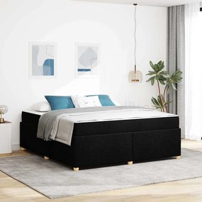 vidaXL Σκελετός Κρεβατιού με στρώμα Μαύρο 180 x 200 cm ύφασμα