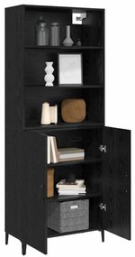 vidaXL Πλαϊνό γραφείο Μαύρη δρυς 69.5 x 32.5 x 180 εκ