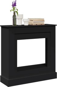 vidaXL Πλαίσιο Τζακιού Μαύρο 90x30x90 εκ. από Επεξ. Ξύλο