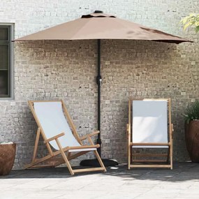 vidaXL Ομπρέλα Κήπου Taupe 294 x 150 x 224 εκ. ύφασμα