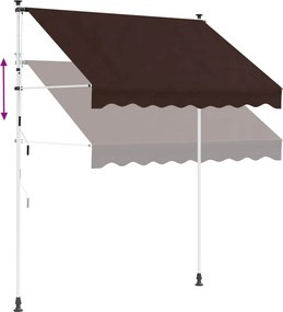 vidaXL Χειροκίνητη Ανακλινόμενη Σκίαση Καφέ 250 cm