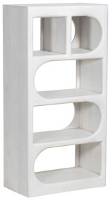 ΡΑΦΙΕΡΑ ΚΟΜΜΟ HANDYR HM9706 ΜΑΣΙΦ ΞΥΛΟ MANGO ΣΕ ΛΕΥΚΟ ΧΡΩΜΑ 60x35x120Υεκ.