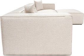 Corner Sofa Lora (L1-O1-1R-POUFFE ) - Light Brown Light Brown