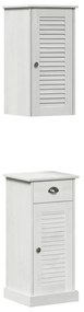 vidaXL Σετ Επίπλων Μπάνιου VIGO 2 pcs Καφέ και Λευκό 37 x 34 x 80 εκ
