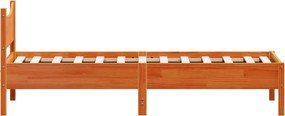 vidaXL Σκελετός Κρεβ. Χωρίς Στρώμα Καφέ Κεριού 90x200 εκ Μασίφ Πεύκο