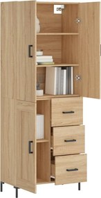 vidaXL Ντουλάπι Sonoma δρυς 69,5 x 34 x 180 εκ. από Επεξεργασμένο Ξύλο