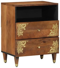 vidaXL Κομοδίνο καφέ μελί 50 x 33 x 62 εκ. Μασίφ ξύλο μάνγκο