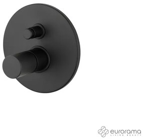 Eurorama RES PRO Μίκτης εντοιχισμού 2 εξόδων με εκτροπέα Black Matt