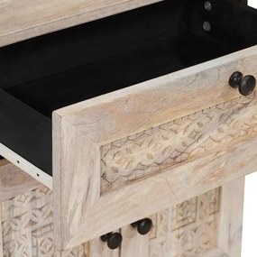 vidaXL Κομοδίνο Λευκό 50 x 33 x 60 εκ Επεξεργασμένο Ξύλο