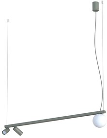 Φωτιστικό Οροφής Fourty 11471 12-16.5x101-107x160cm 10W Grey-Lime Nowodvorski
