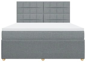 ΚΡΕΒΑΤΙ BOXSPRING ΜΕ ΣΤΡΩΜΑ ΑΝΟΙΧΤΟ ΓΚΡΙ 180X200 ΕΚ. ΥΦΑΣΜΑΤΙΝΟ 3294435