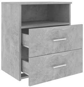 vidaXL Κομοδίνα 2 τεμ. Γκρι Σκυροδέματος 50 x 32 x 60 εκ.