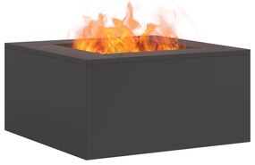vidaXL Τζάκι Γωνιακό Μαύρο 60x60x30 εκ. Ατσάλι