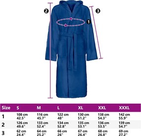 vidaXL Μπουρνούζι KINN Μπλε L Βαμβάκι