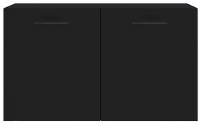 vidaXL Ντουλάπι Τοίχου Μαύρο 60 x 36,5 x 35 εκ. από Επεξεργασμένο Ξύλο