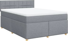 vidaXL Κρεβάτι Boxspring με Στρώμα Αν. Πράσινο 160x200εκ Υφασμάτινο