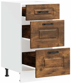 vidaXL ντουλάπι βάσης κουζίνας Kalmar Καπνιστή δρυς Επεξεργασμένο Ξύλο