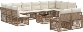 vidaXL Σετ Καναπέ Κήπου 13 pcs Μπεζ συνθετικό ρατάν