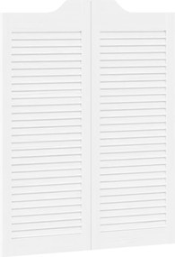 vidaXL Πόρτες Swing 2 τμχ. 100 x 40 cm Μασίφ Ξύλο Πεύκου Λευκό