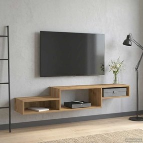 vidaXL Κρεμαστός θρανίο τηλεόρασης Επιτοίχιο Artisan Δρυς