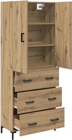 vidaXL Highboard Artisan Oak 69,5 x 34 x 180 εκ. Επεξεργασμένο ξύλο