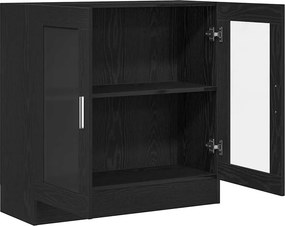 vidaXL Βιβλιοθήκη Μαύρη Οξυά 82,5 x 30,5 x 80 cm Επεξεργασμένο ξύλο