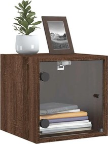 vidaXL Bedside Cabinet 2 τμχ. Brown Oak 13.8x14.6x13.8 in