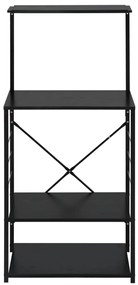 Ντουλάπι Φούρνου Μικροκυμάτων Μαύρο 60x39,6x123 εκ. Επεξ. Ξύλο - Μαύρο