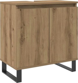 vidaXL Ντουλάπι Μπάνιου Δρυς τεχνίτης 58 x 33 x 60 εκ από Επεξεργ Ξύλο