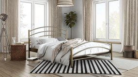 Κρεβάτι Kelly-150x200-Χρυσό-Με ποδαρικό