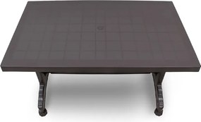 Τραπέζι πολυπροπυλενίου Callan Megapap χρώμα καφέ 140x80x73εκ.