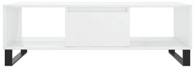 vidaXL Τραπεζάκι Σαλονιού Γυαλ. Λευκό 104x60x35 εκ. από Επεξεργ. Ξύλο