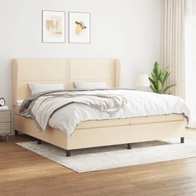 ΚΡΕΒΑΤΙ BOXSPRING ΜΕ ΣΤΡΩΜΑ ΚΡΕΜ 200X200 ΕΚ. ΥΦΑΣΜΑΤΙΝΟ 3127914