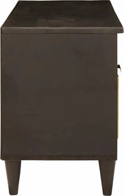 vidaXL Ντουλάπι TV Μαύρο και Χρυσό 100 x 33 x 46 εκ Επεξεργασμένο ξύλο